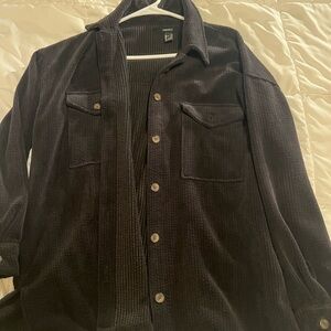 Forever 21 Black Lightweight Shirt Jacket